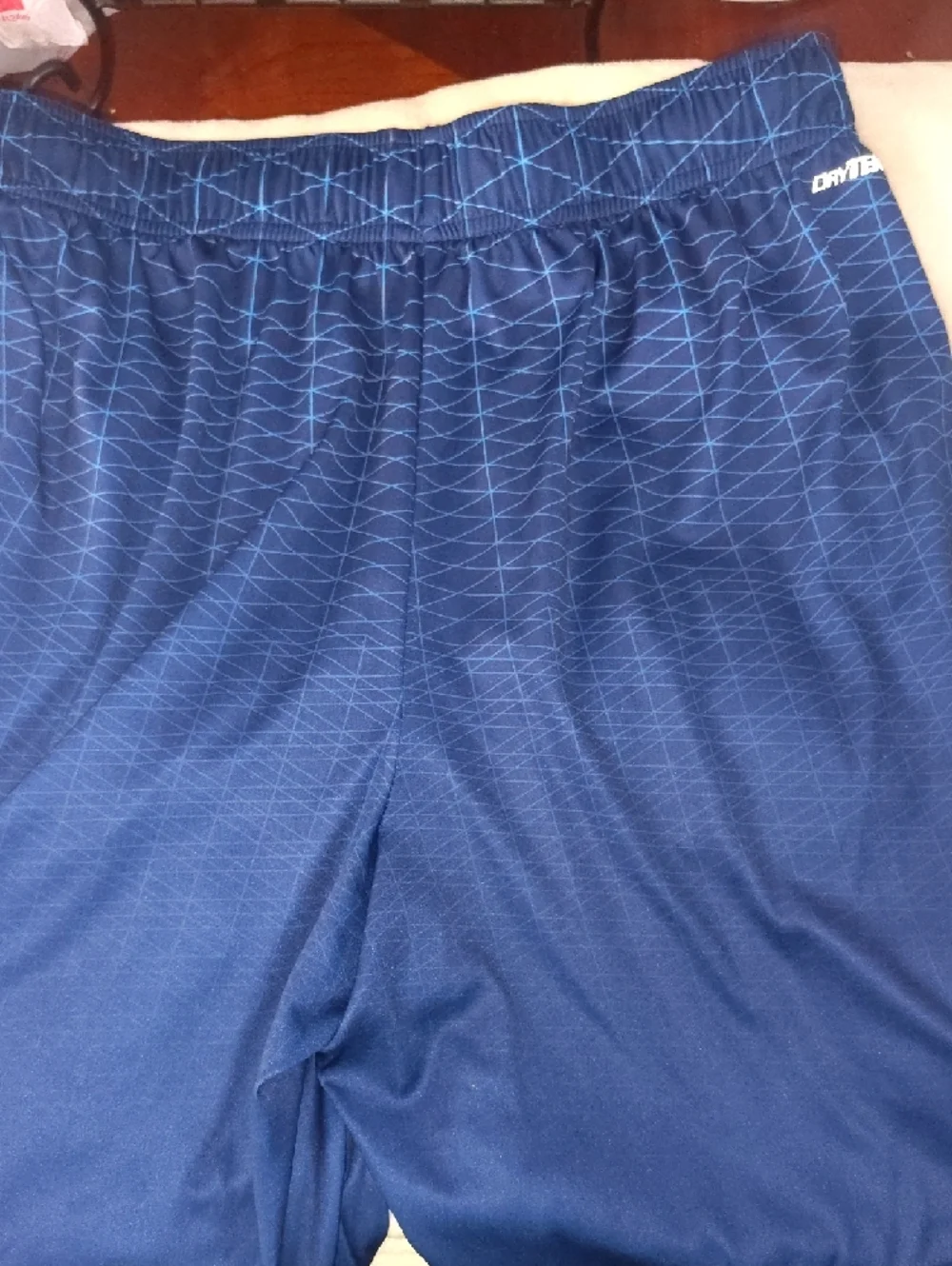 tek‎ gear Blue Athletic Shorts with Light Blue Grid Accent 1321